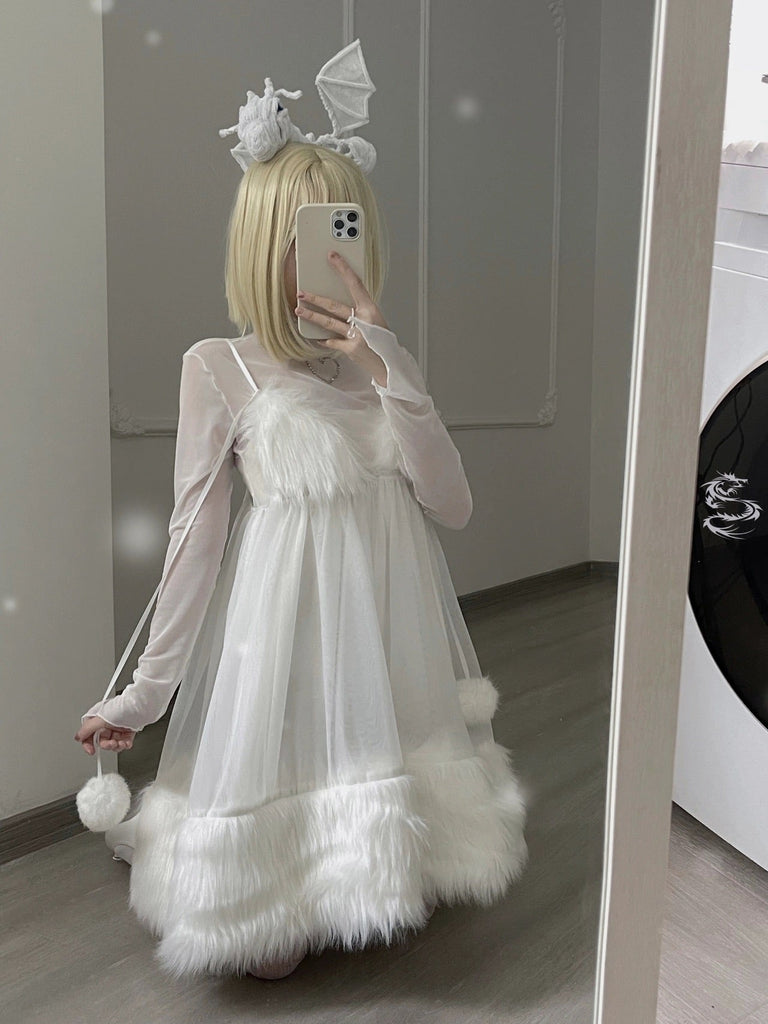 Get trendy with [Limited Edition NoLolita] Fine Snow Dress - Dresses available at Peiliee Shop. Grab yours for $69.90 today!