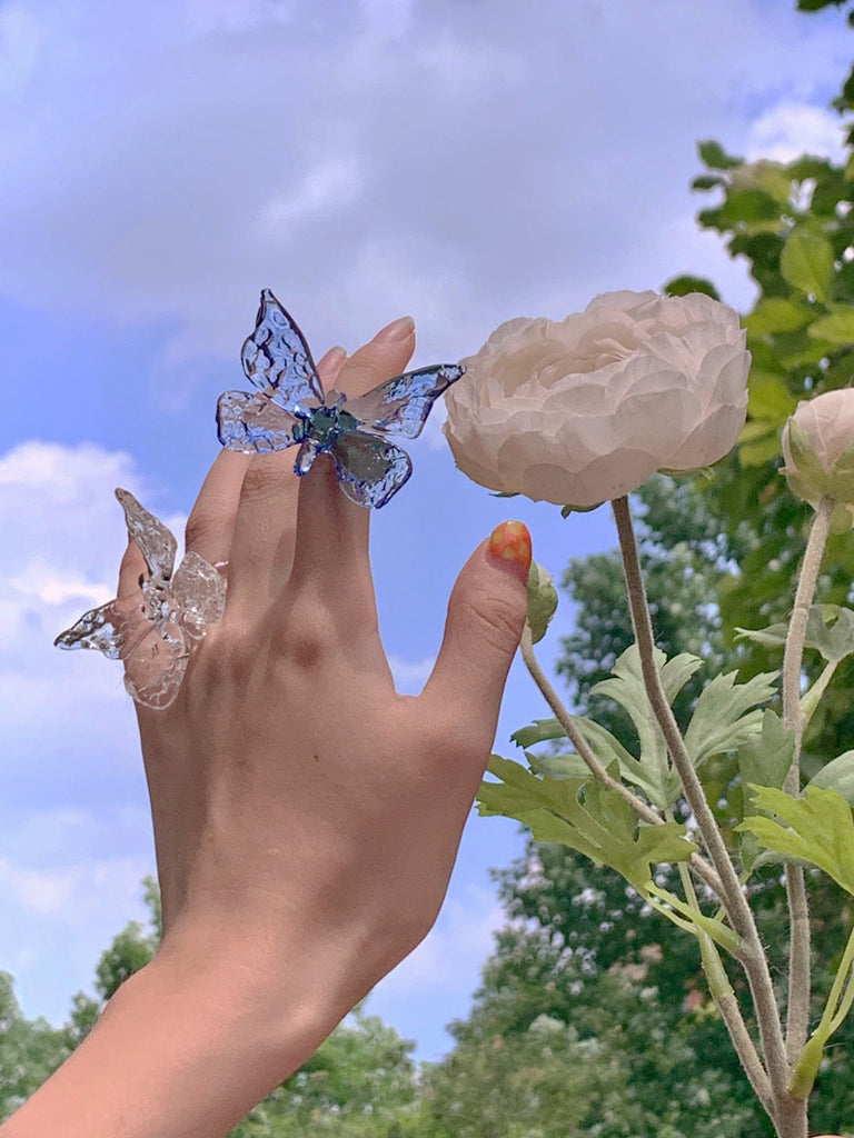 The moment of my life hand crafted glass butterfly ring - Premium  from Peiliee Shop - Just $39.90! Shop now at Peiliee Shop