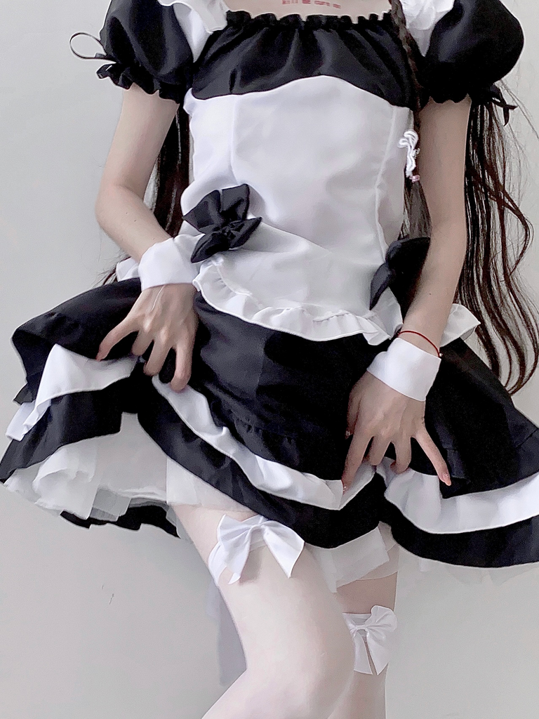 Kuro Neko No Shitsuji - Love Kiki Cosplay maid dress set - Premium Dresses from Basic Cosplay - Just $29.90! Shop now at Peiliee Shop