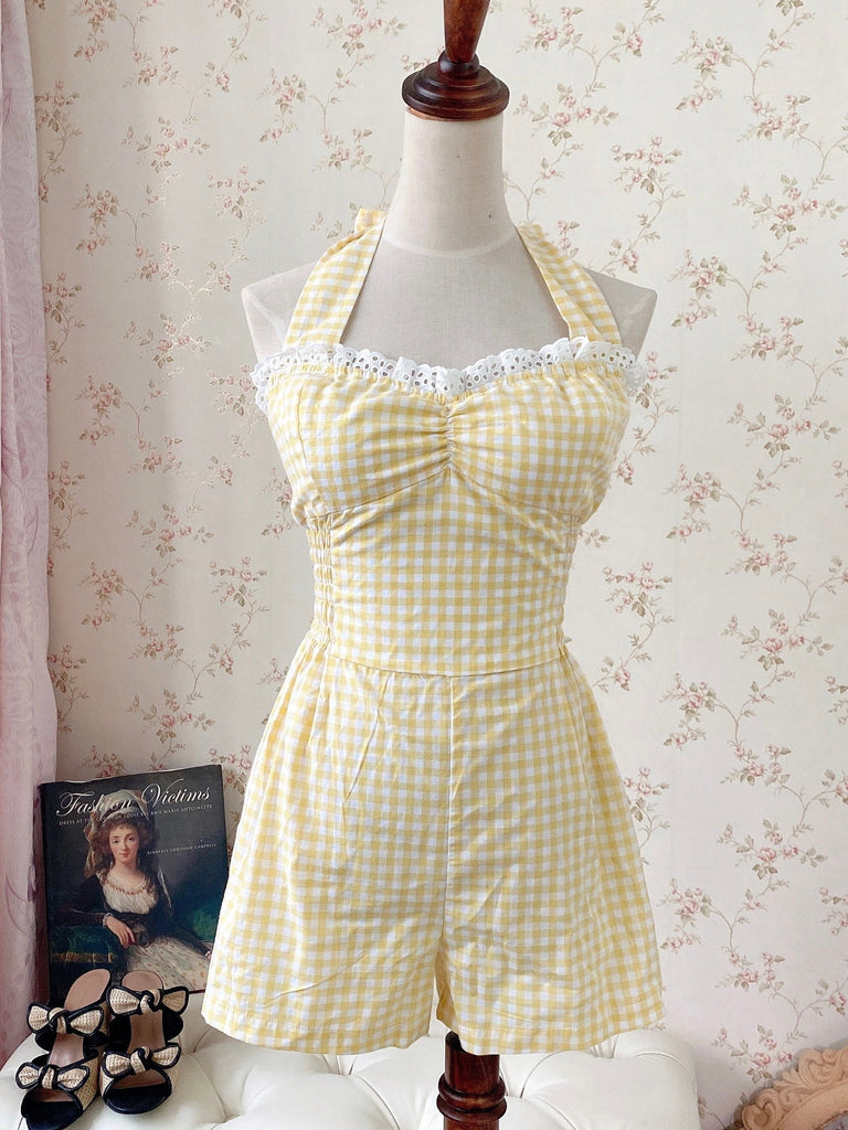 Sea Kissed Sailor Gingham Bodysuit Dress - Premium Dresses from Peiliee Shop - Just $48.00! Shop now at Peiliee Shop