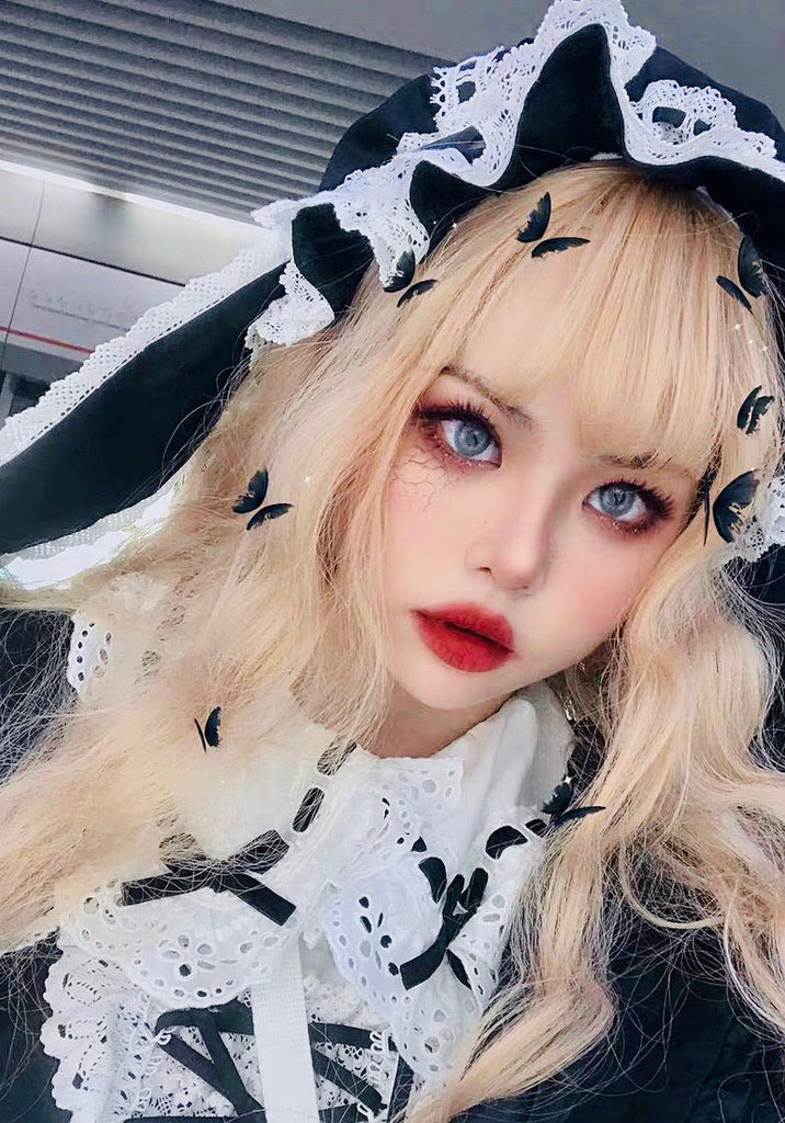 Get trendy with Babydoll Lolita Fashion Handmade Lace Bunny Ear Hat -  available at Peiliee Shop. Grab yours for $38 today!