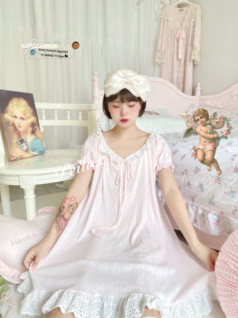 Get trendy with [Made by Peiliee] Love is two hearts as one cotton sleepwear loungewear dress - Dress available at Peiliee Shop. Grab yours for $39.90 today!