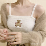 Get trendy with [Basic] Bear and you faux fur top - Shirts & Tops available at Peiliee Shop. Grab yours for $17.80 today!