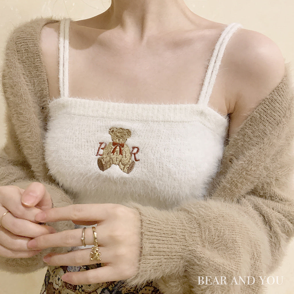 [Basic] Bear and you faux fur top - Premium Shirts & Tops from RIBERRY - Just $17.80! Shop now at Peiliee Shop
