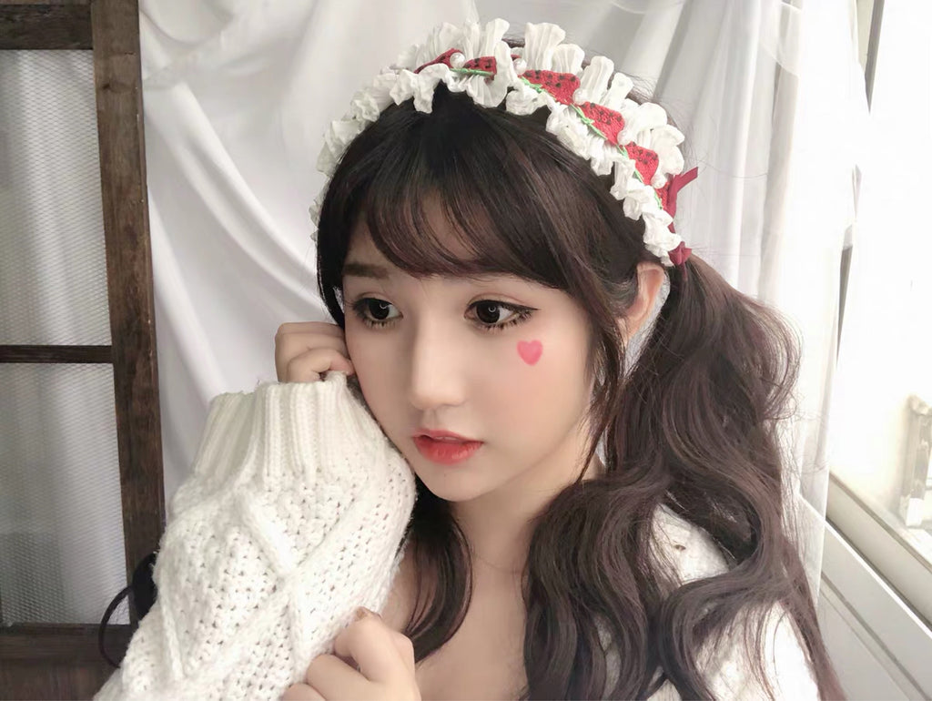 Handmade Strawberry Lolita Fashion Hairband - Premium  from Peiliee Shop - Just $16.90! Shop now at Peiliee Shop