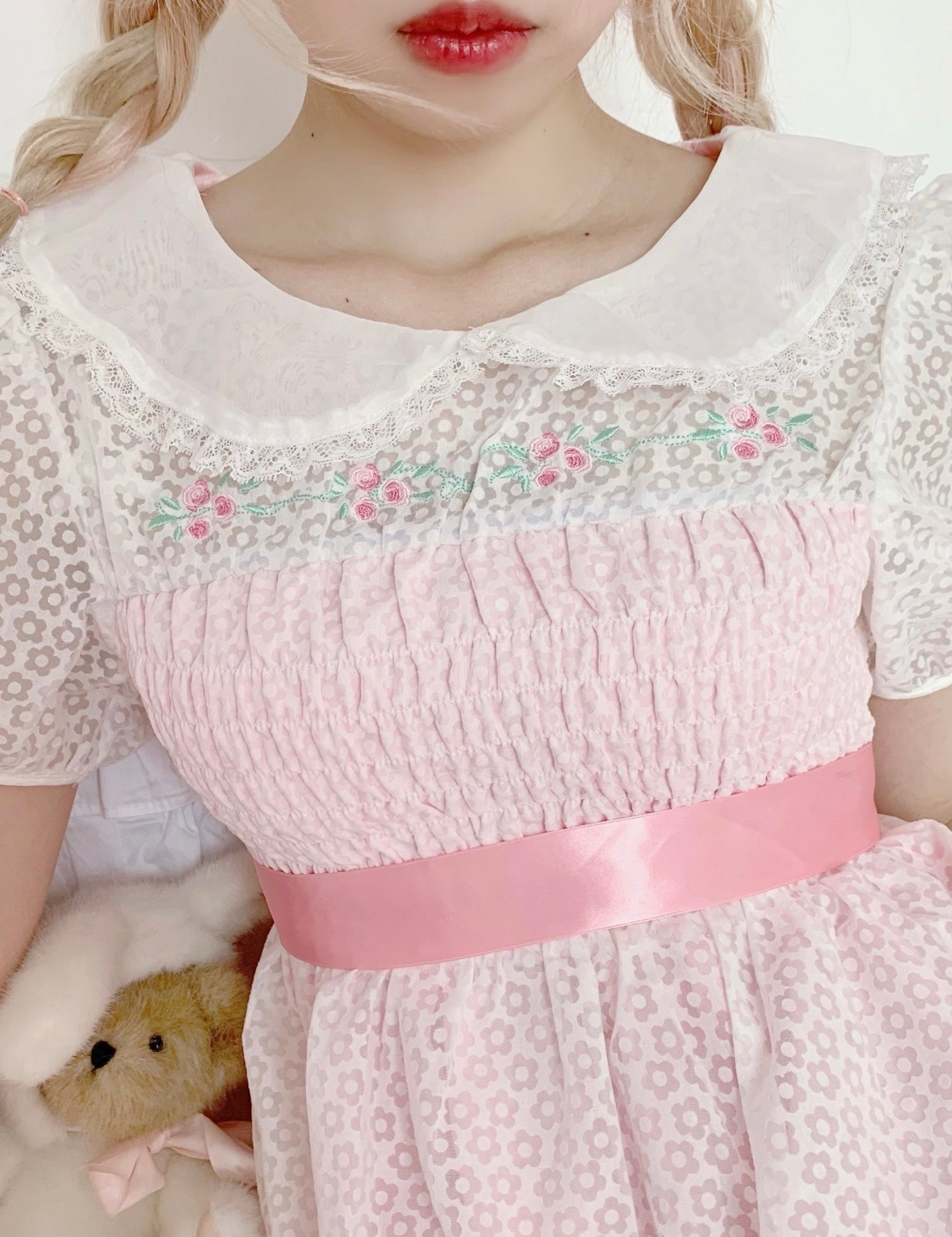 Get trendy with Rose Mist French Romantic Dress -  available at Peiliee Shop. Grab yours for $58 today!