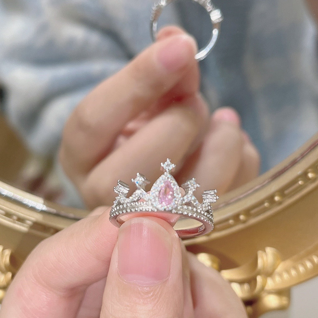 Get trendy with Princess Angela Crown Silver Ring - Rings available at Peiliee Shop. Grab yours for $35 today!