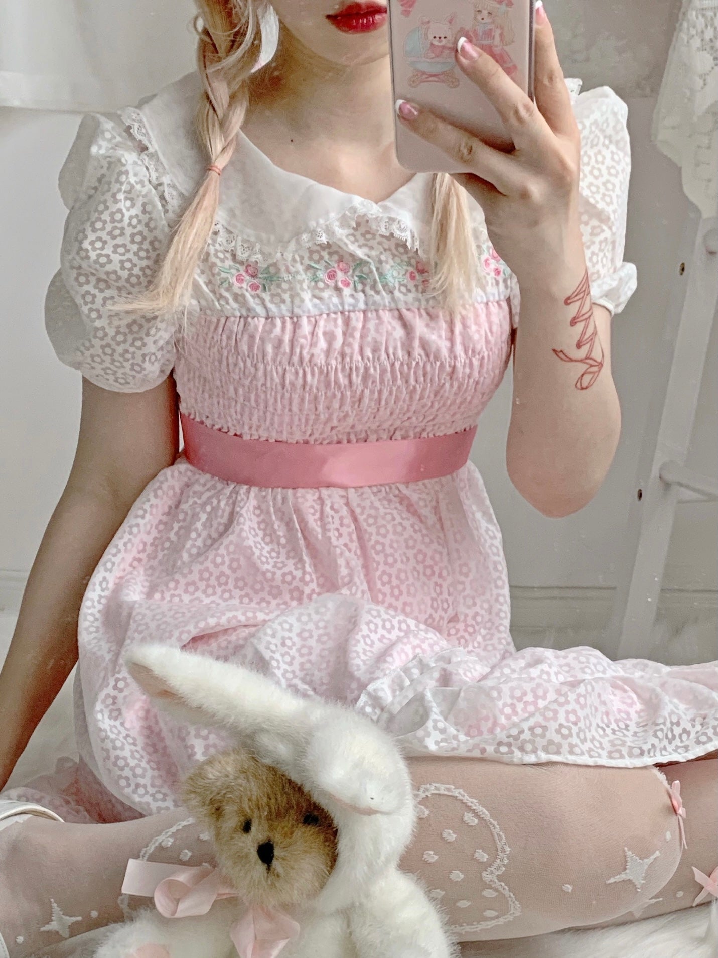 Get trendy with Rose Mist French Romantic Dress -  available at Peiliee Shop. Grab yours for $58 today!