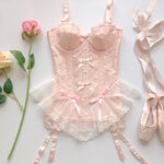 Get trendy with Faded Sakura Doll Corset -  available at Peiliee Shop. Grab yours for $38 today!