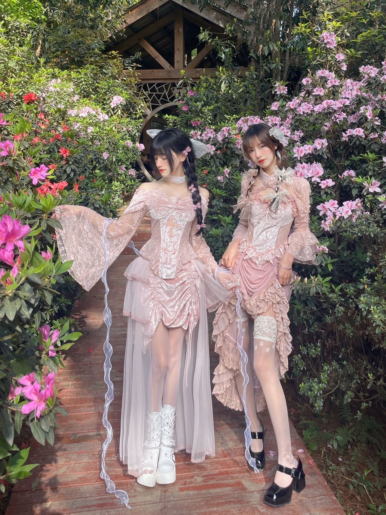 Get trendy with Sakura Dream Velvet Corset Top With Sleeves - Shirts & Tops available at Peiliee Shop. Grab yours for $55 today!