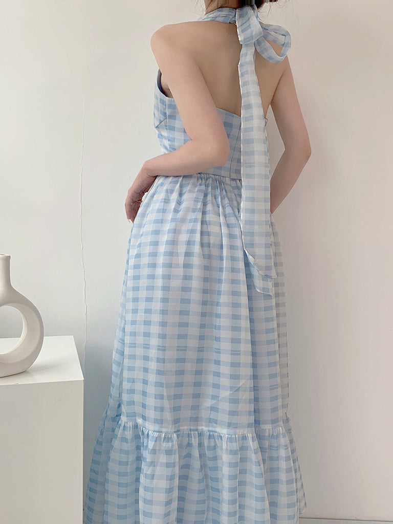 Blue memory gingham dress - Premium Dresses from Vintage Inspired - Just $36.80! Shop now at Peiliee Shop