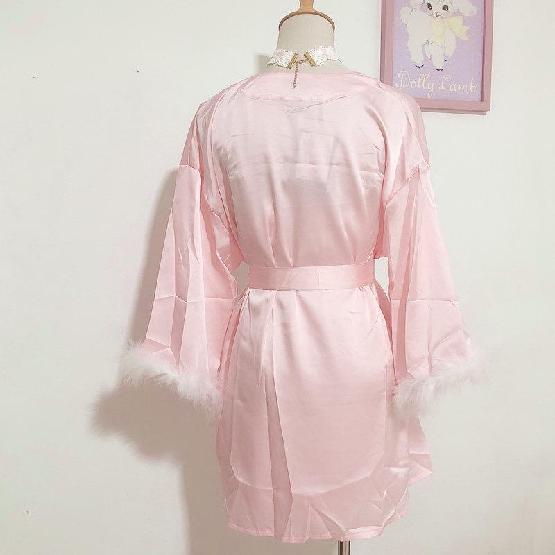 Get trendy with [Only 1] Fairy Dream satin loungewear set -  available at Peiliee Shop. Grab yours for $55 today!