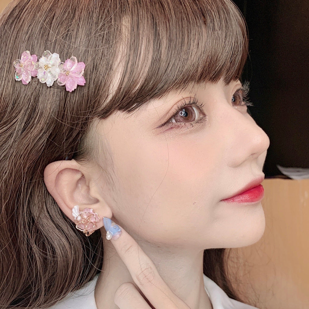 Sakura Rain Fairy Dream Handmade Ring Hairpin Necklace Set - Premium  from Peiliee Shop - Just $15.00! Shop now at Peiliee Shop