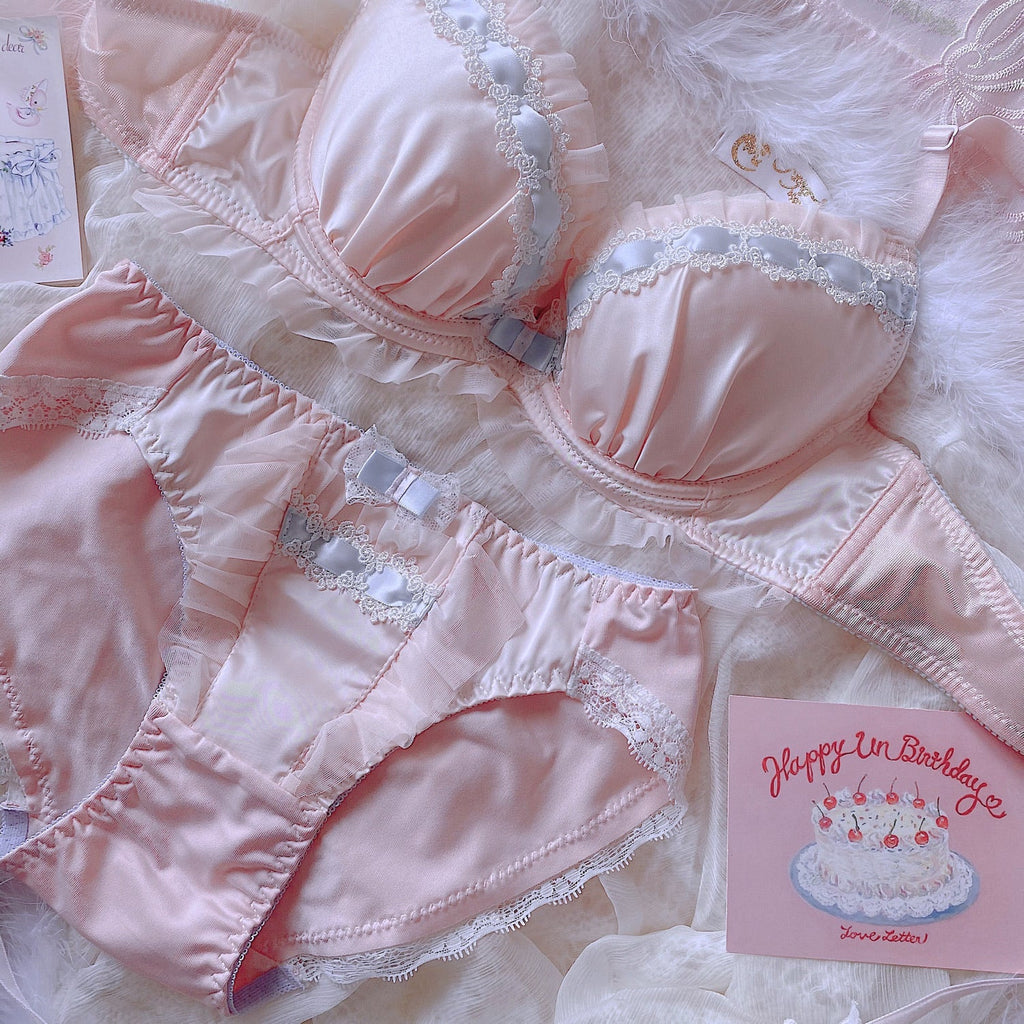 Angel like ribbon bra set - Premium  from Japanese Lingeire - Just $29.90! Shop now at Peiliee Shop