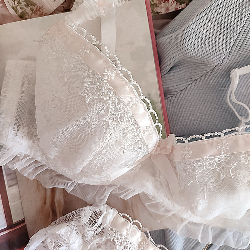 Angel Ribbon for stars and roses Bra Set - Premium lingerie from Japanese Lingerie - Just $26.00! Shop now at Peiliee Shop