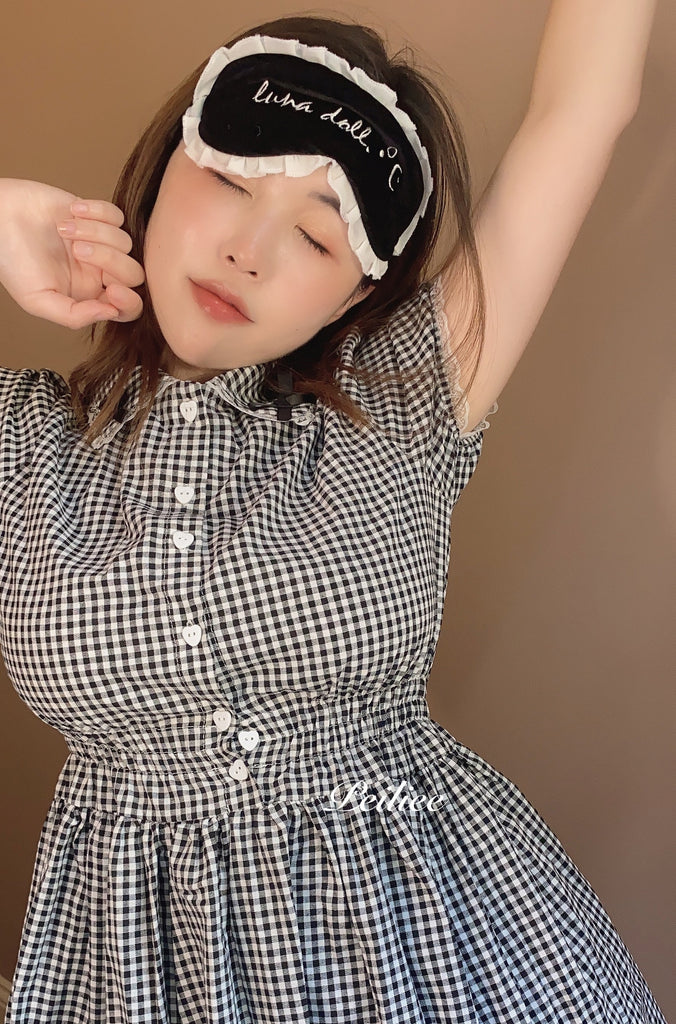 Get trendy with [Sweden warehouse] By Peiliee - Afternoon Tea At Tiffany Gingham Babydoll Mini Dress Lolita 1997 style -  available at Peiliee Shop. Grab yours for $55 today!
