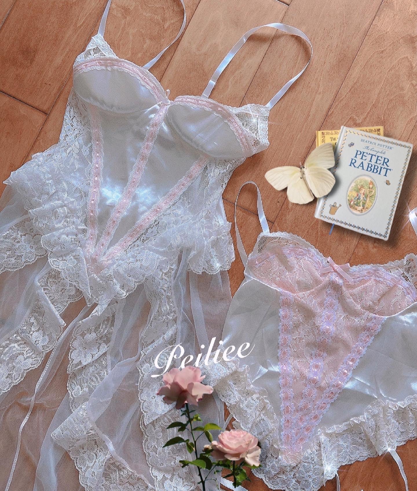 Get trendy with [Handmade] A Night In Paris Pink Vintage Lingerie Body -  available at Peiliee Shop. Grab yours for $55 today!