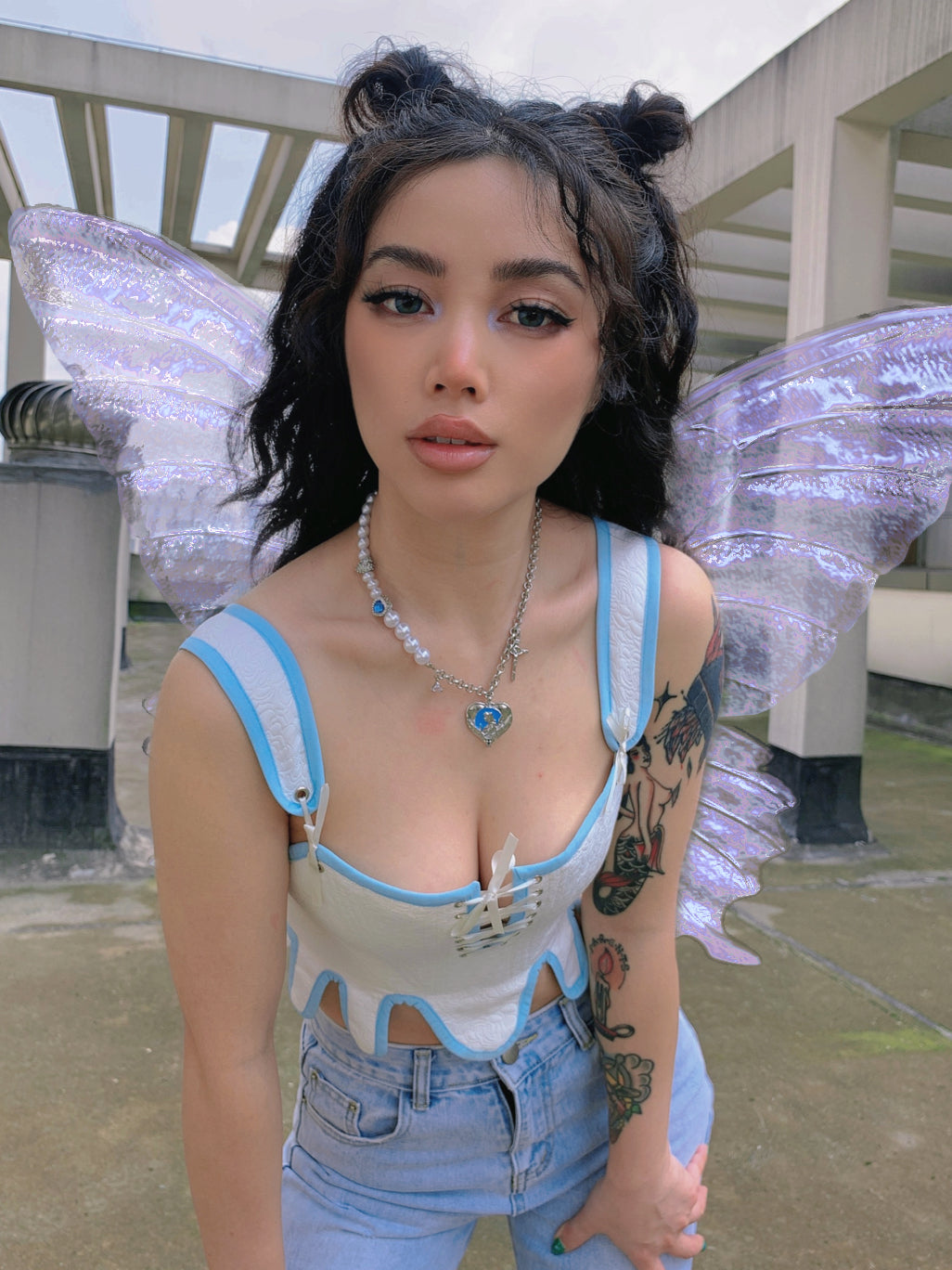 Get trendy with [Handmade] Snow Angel Corset -  available at Peiliee Shop. Grab yours for $79.90 today!