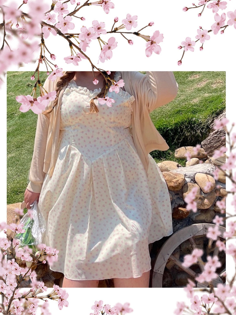 [Curve Beauty] Dancing In My Garden Floral Dress - Premium Dresses from DAJUN - Just $36.00! Shop now at Peiliee Shop