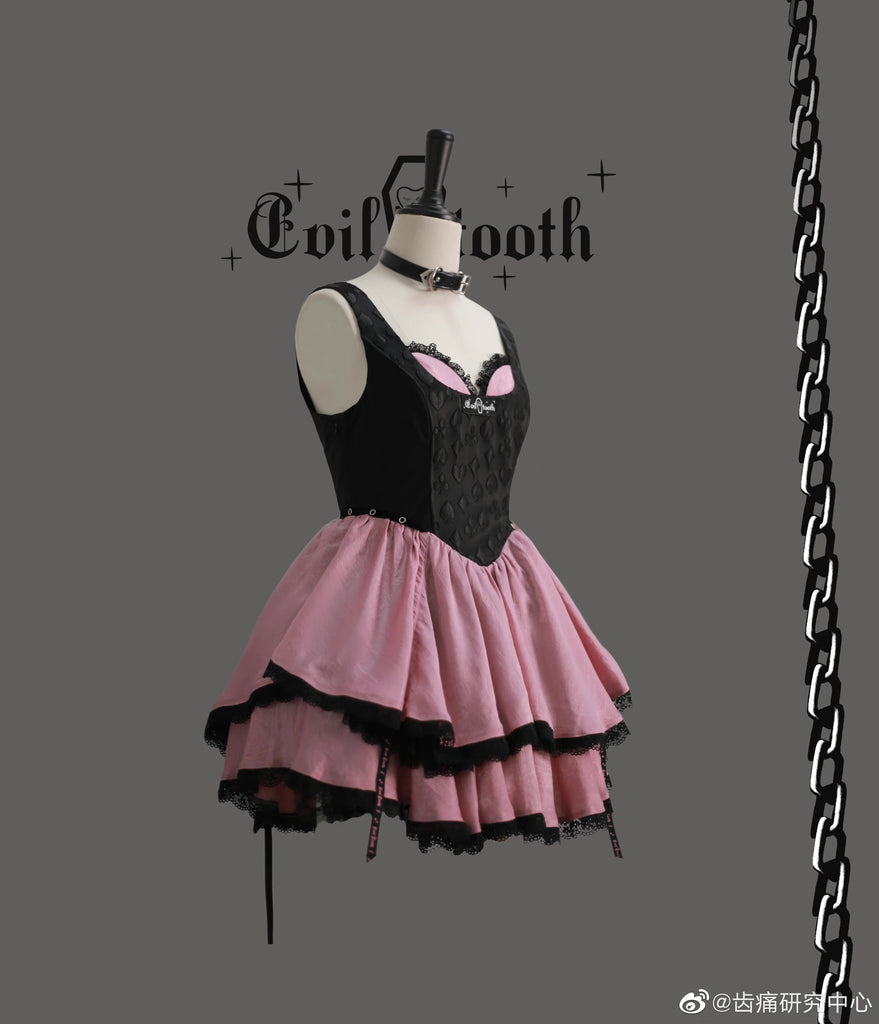 [Evil Tooth] Poker Spades Girl Gothic Punk Mini Dress♠️ - Premium Dress from Evil Tooth - Just $78.00! Shop now at Peiliee Shop