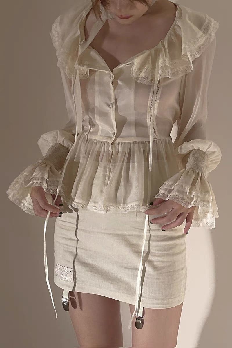 Get trendy with [Pre-order 2023] Nololita Hallucination Rose Shirt - Shirt available at Peiliee Shop. Grab yours for $42 today!