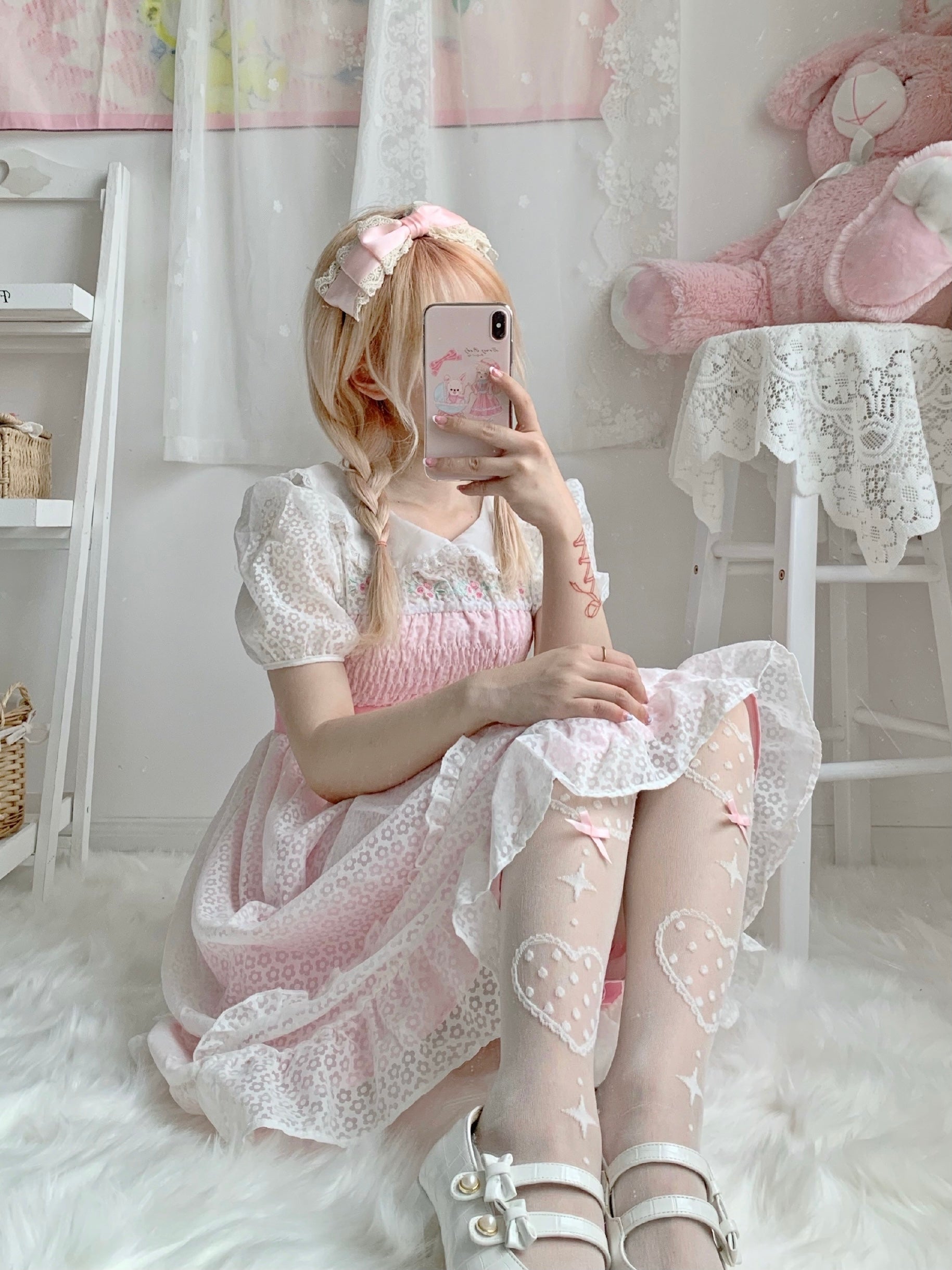 Get trendy with Rose Mist French Romantic Dress -  available at Peiliee Shop. Grab yours for $58 today!