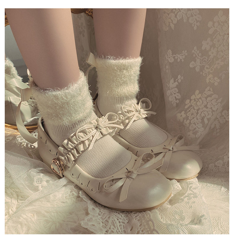 Get trendy with [3 pairs set] Neutral Christmas Faux Fur Pom Pom Socks -  available at Peiliee Shop. Grab yours for $19.90 today!