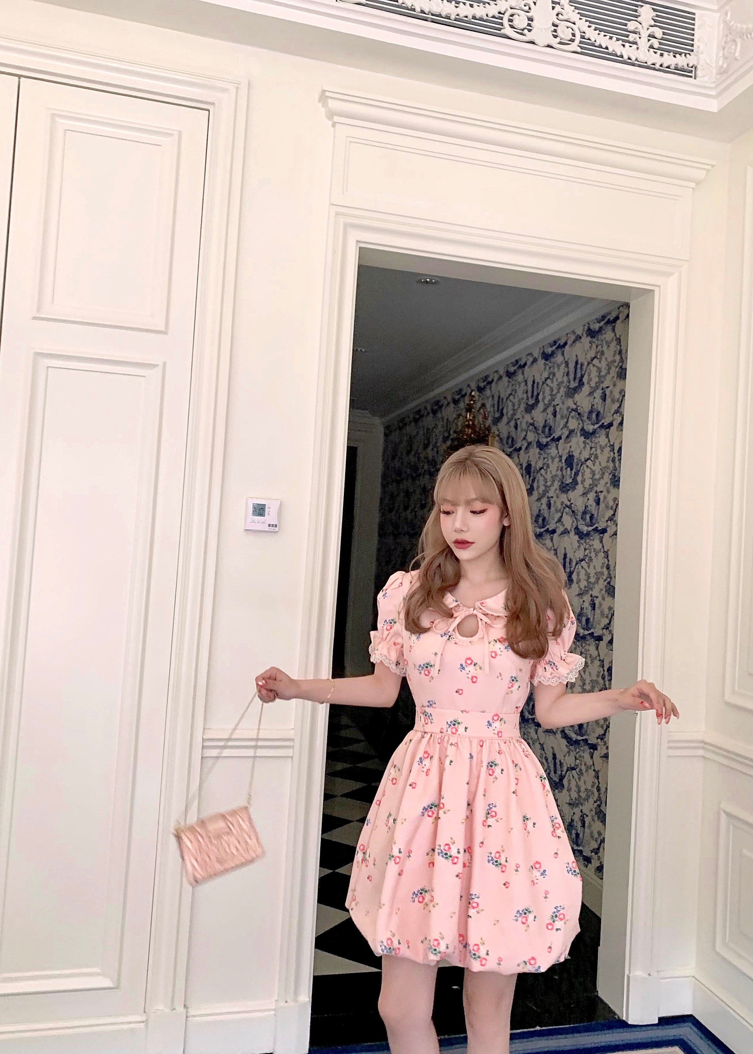 Get trendy with [Last Stocks] Flower House Princess Vintage Mini Dress -  available at Peiliee Shop. Grab yours for $105 today!