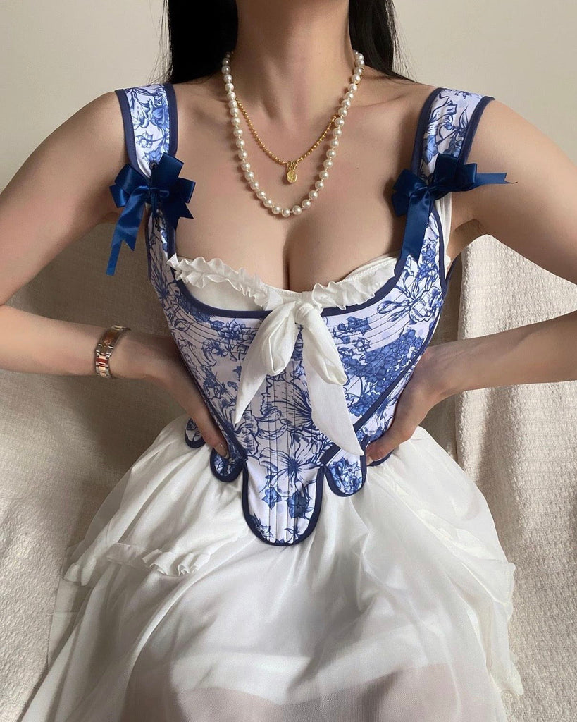 Get trendy with [Handmade Lingerie] Chinese Porcelain Corset -  available at Peiliee Shop. Grab yours for $85 today!