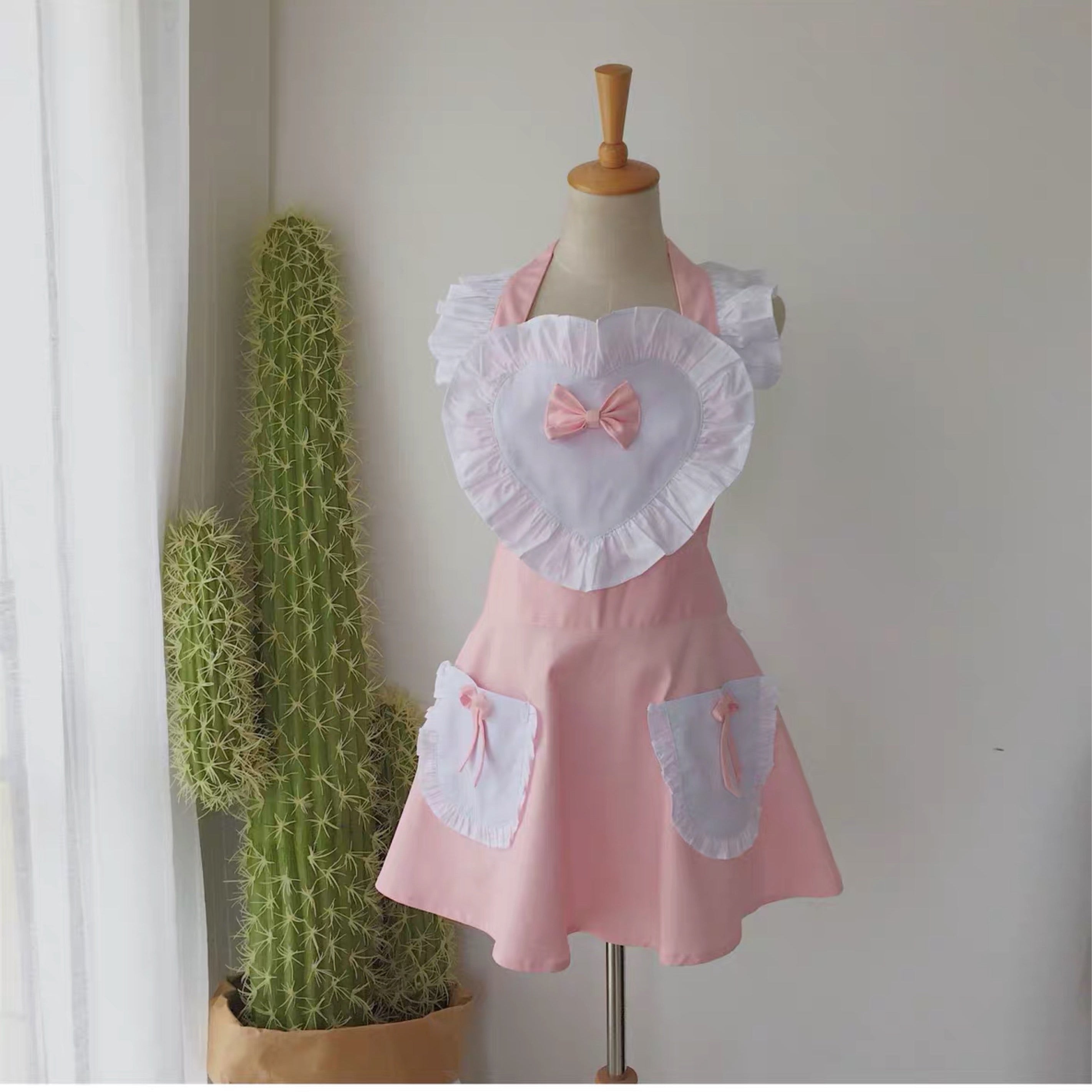 Get trendy with [2 weeks hand sewing time! ]Dolly heart apron -  available at Peiliee Shop. Grab yours for $29 today!