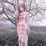 Get trendy with Sakura Dusk 3D Rose Corset top set - Shirts & Tops available at Peiliee Shop. Grab yours for $48.50 today!