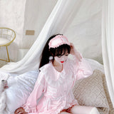 Get trendy with Angelic Rosé Satin Lounge wear set -  available at Peiliee Shop. Grab yours for $12 today!