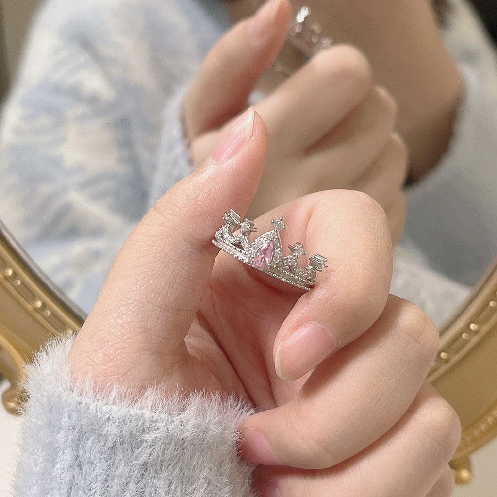 Princess Angela Crown Silver Ring - Premium Rings from RAN handmade jewelry - Just $35.00! Shop now at Peiliee Shop