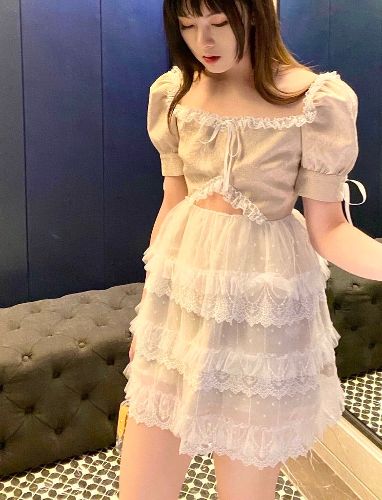 [Sweden Warehouse] The Blooming Angel Elisabeth Lace Dress (Designer Arilf) - Premium  from Arilf - Just $89.90! Shop now at Peiliee Shop