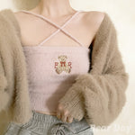 Get trendy with [Basic] Bear and you faux fur top - Shirts & Tops available at Peiliee Shop. Grab yours for $17.80 today!