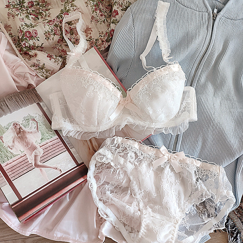 Get trendy with Angel Ribbon for stars and roses Bra Set - lingerie available at Peiliee Shop. Grab yours for $26 today!