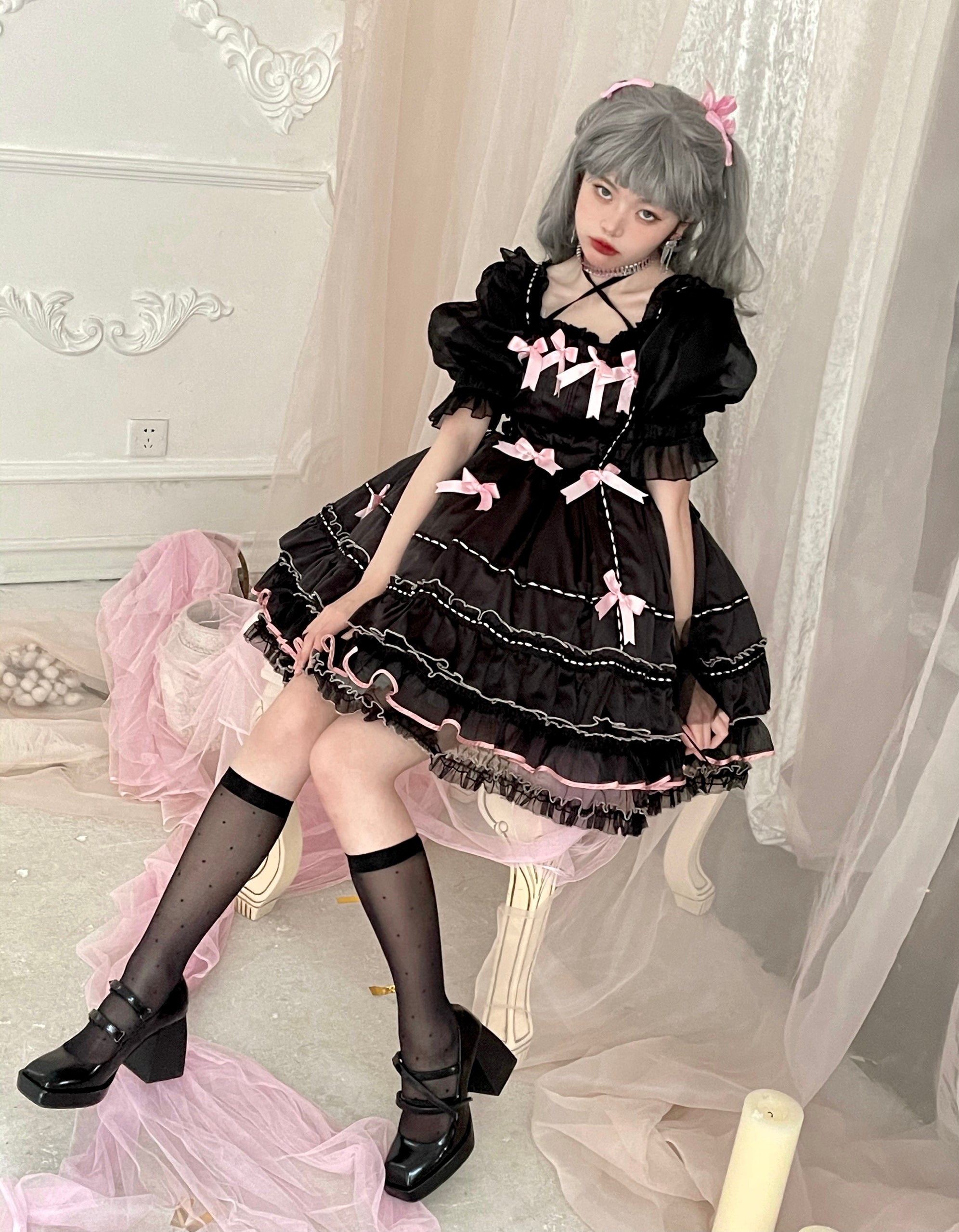 Get trendy with [Premium Selected] KillsBunny - Shirley Dress (designer Arilf) -  available at Peiliee Shop. Grab yours for $4.99 today!