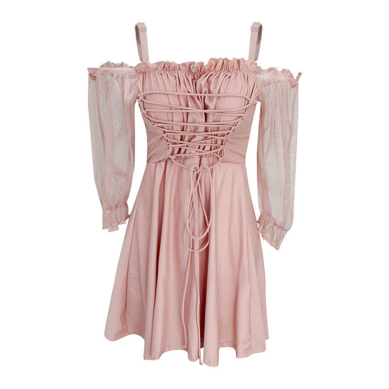 [Curve Beauty] Princess Rose Dress Style Swimsuit Swim Wear - Premium  from DAJUN - Just $45.00! Shop now at Peiliee Shop