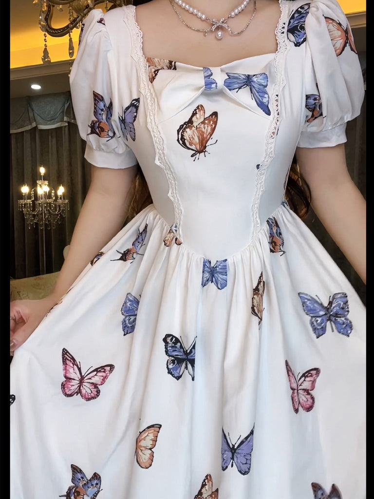Butterfly Effects Vintage dress gown - Premium  from Boss JIA - Just $42.00! Shop now at Peiliee Shop