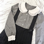 Get trendy with [Peiliee Studio] Gingham Babydoll Shirt -  available at Peiliee Shop. Grab yours for $22 today!