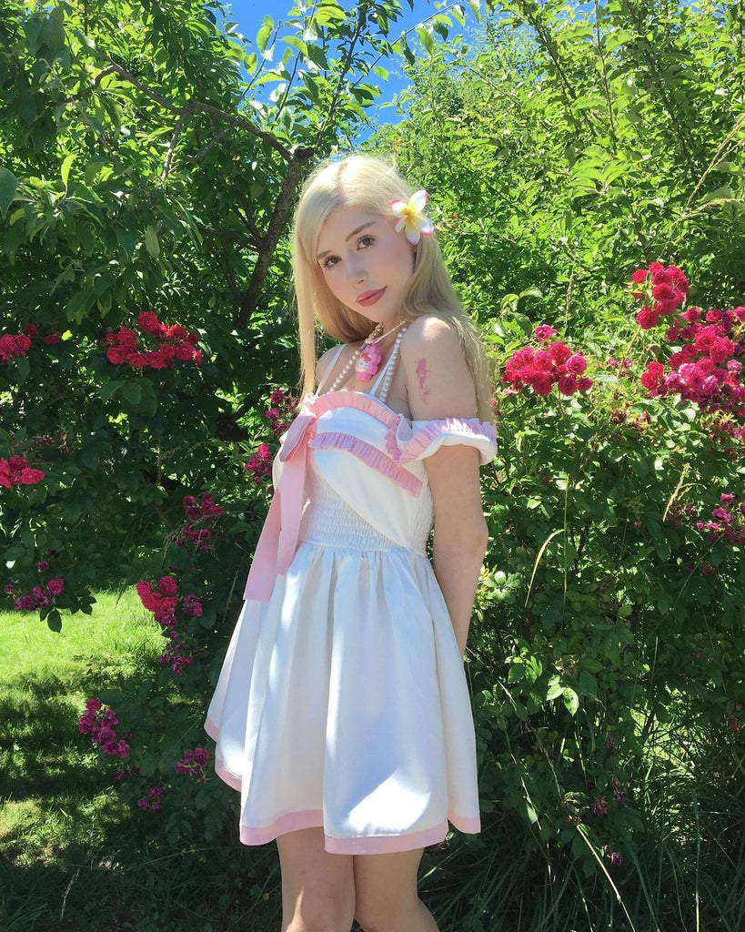[Pre-order] Ribbon Babydoll Mini Dress - Premium  from Peiliee Shop X Summer Joy - Just $45.00! Shop now at Peiliee Shop