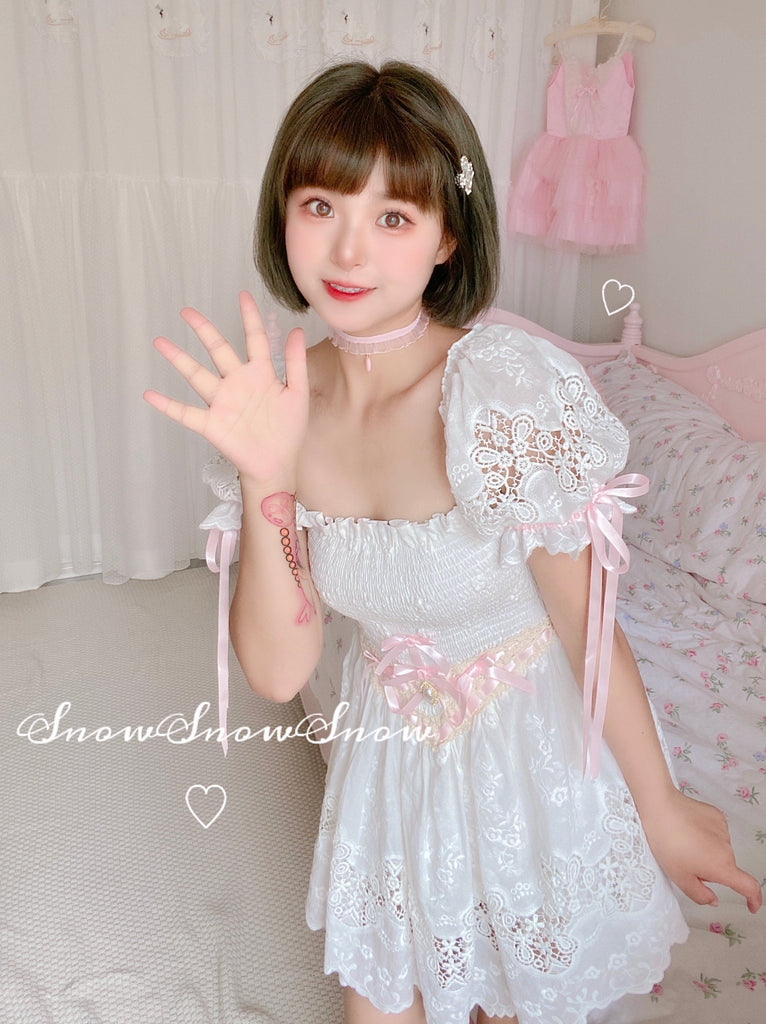 Pure Snow Princess Dress - Premium  from Peiliee Shop X Summer Joy - Just $76.00! Shop now at Peiliee Shop