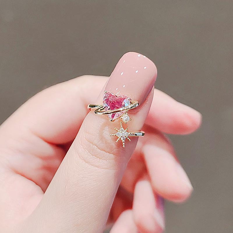 Get trendy with Angel’s crystal heart Ring - Rings available at Peiliee Shop. Grab yours for $3.50 today!