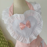 Get trendy with [2 weeks hand sewing time! ]Dolly heart apron -  available at Peiliee Shop. Grab yours for $29 today!