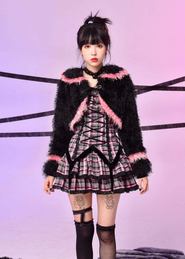Get trendy with [Evil Tooth] Evil Flowery Girl Punk Dress Set - Dress available at Peiliee Shop. Grab yours for $125 today!