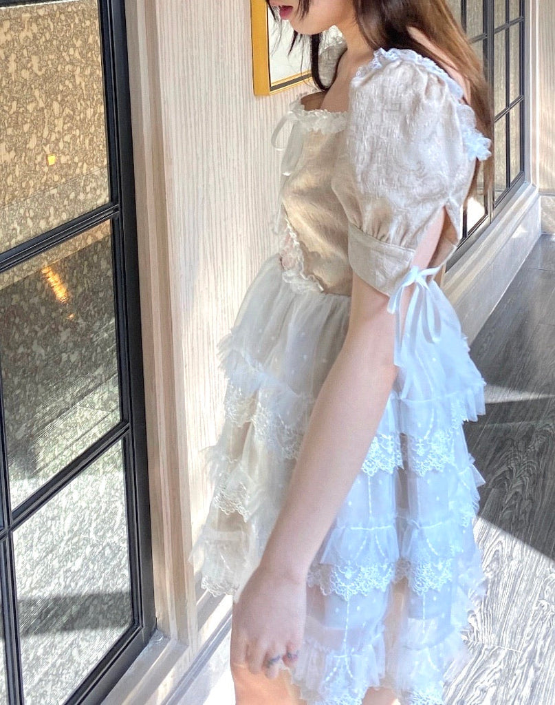 [Sweden Warehouse] The Blooming Angel Elisabeth Lace Dress (Designer Arilf) - Premium  from Arilf - Just $89.90! Shop now at Peiliee Shop