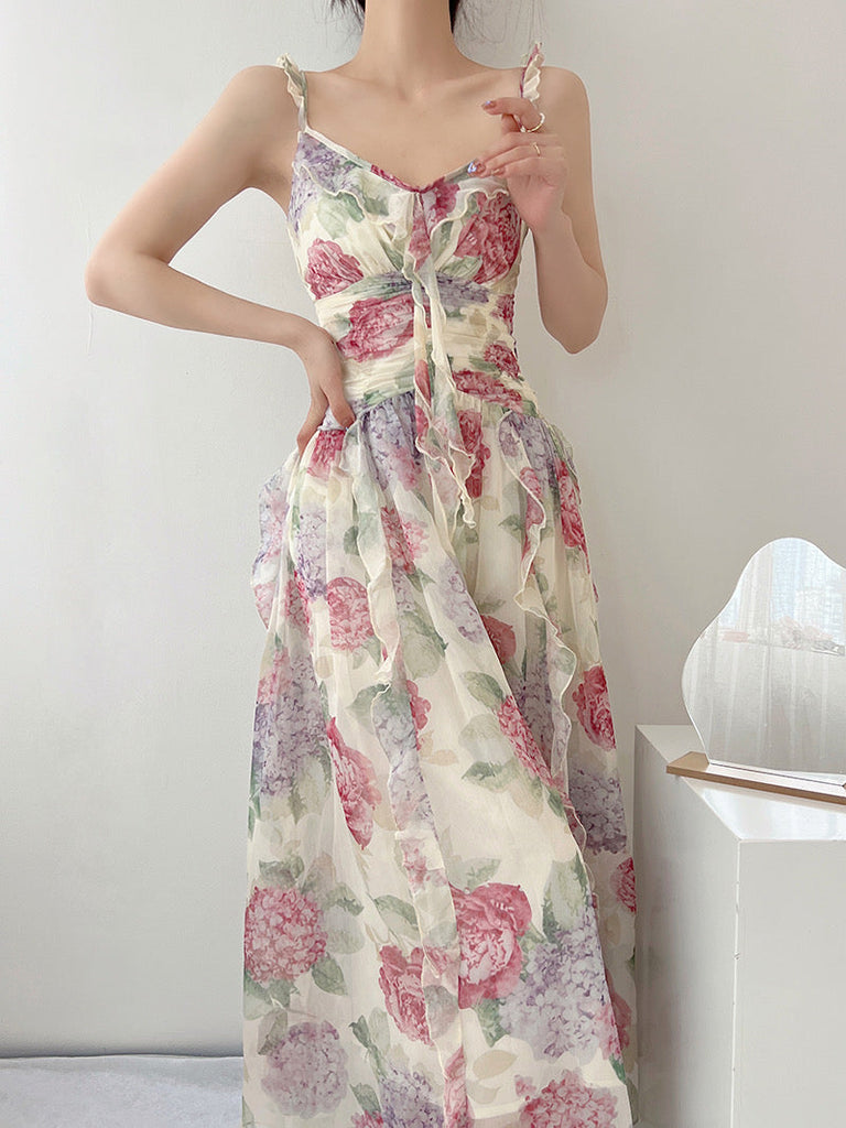 Get trendy with Flower Fairy Floral Dress - Dresses available at Peiliee Shop. Grab yours for $48 today!