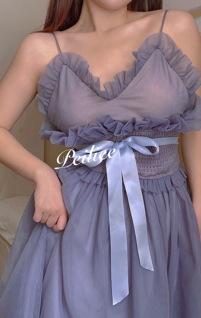 [Premium Selected] Iris Pallida Lam Lavender Dress - Premium Dress from Peiliee Shop - Just $52.00! Shop now at Peiliee Shop