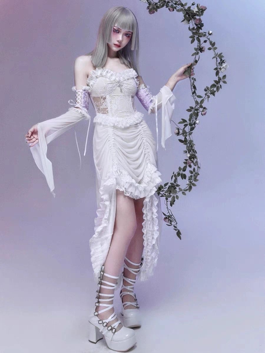 Get trendy with Angelic Dream Velvet Lace Dress - Dresses available at Peiliee Shop. Grab yours for $52 today!