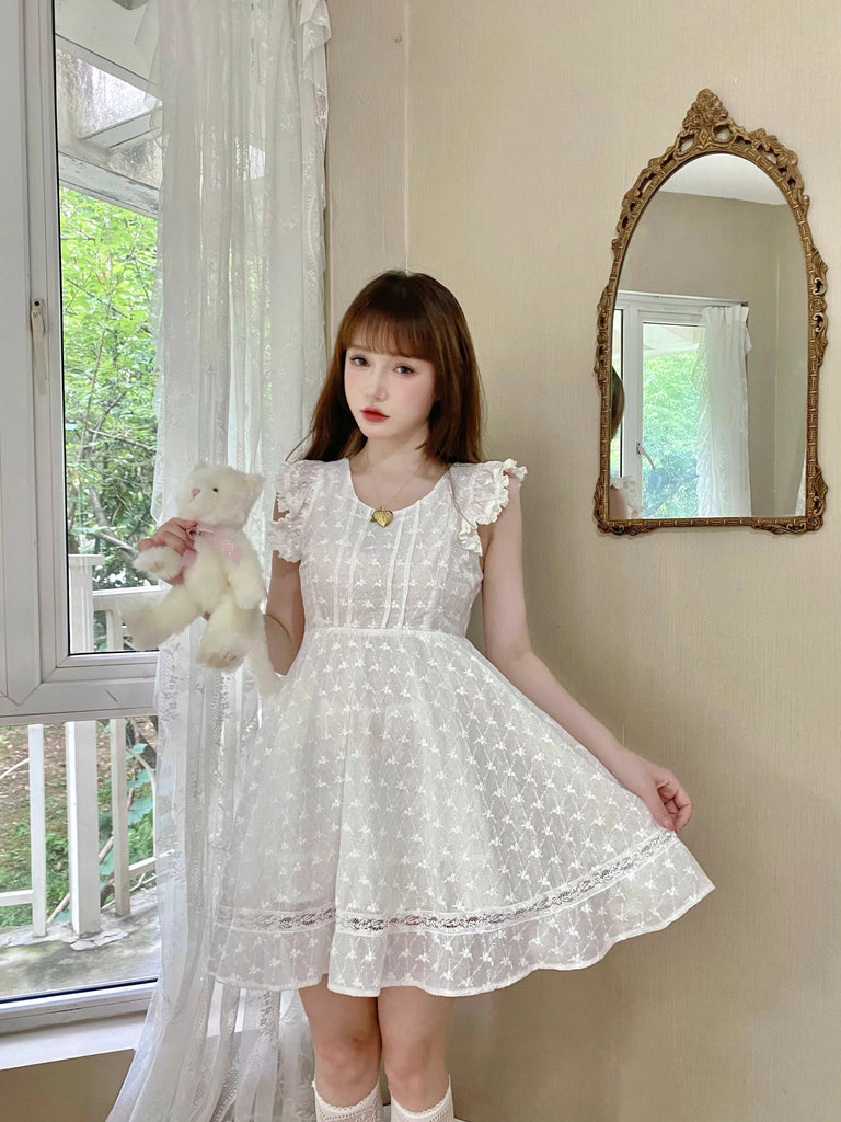 Soft Angel Cotton Mini Dress - Premium Dresses from 12 Studio - Just $39.90! Shop now at Peiliee Shop